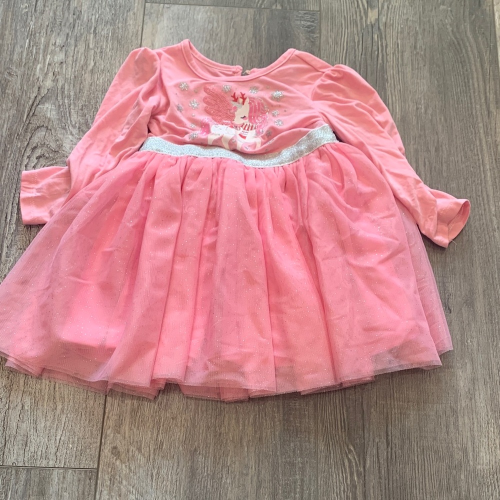 Arie Pink Long Sleeve‎ Tulle Dress